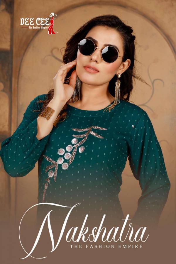 DeeCee Nakshatra Rayon Hand Wrok Designer Kurti collection